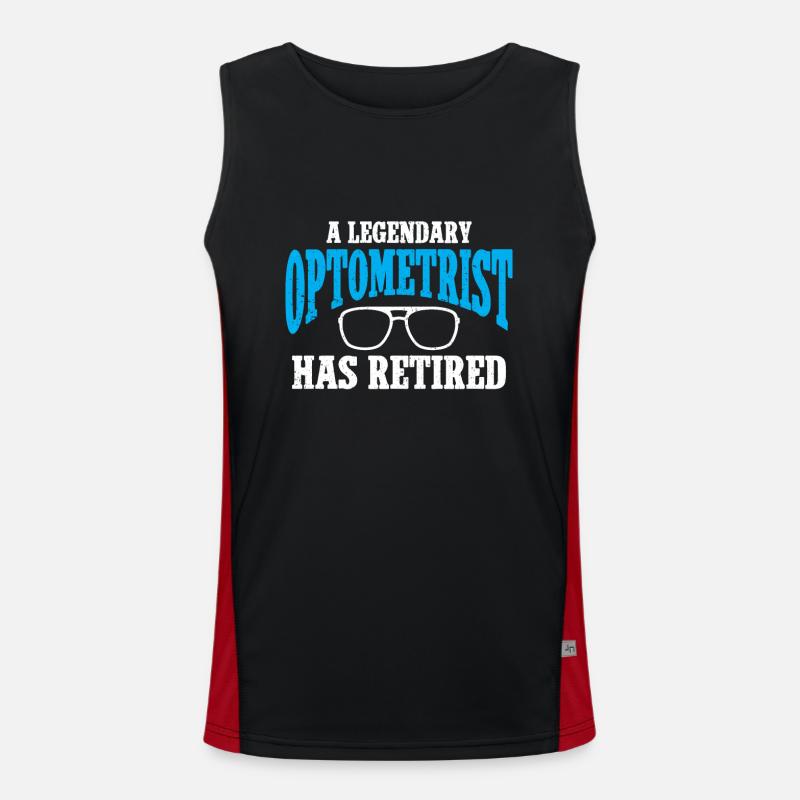 Optometrist Optiker Optometrie Funktionelles Kontrast-Tank Top für Männer 