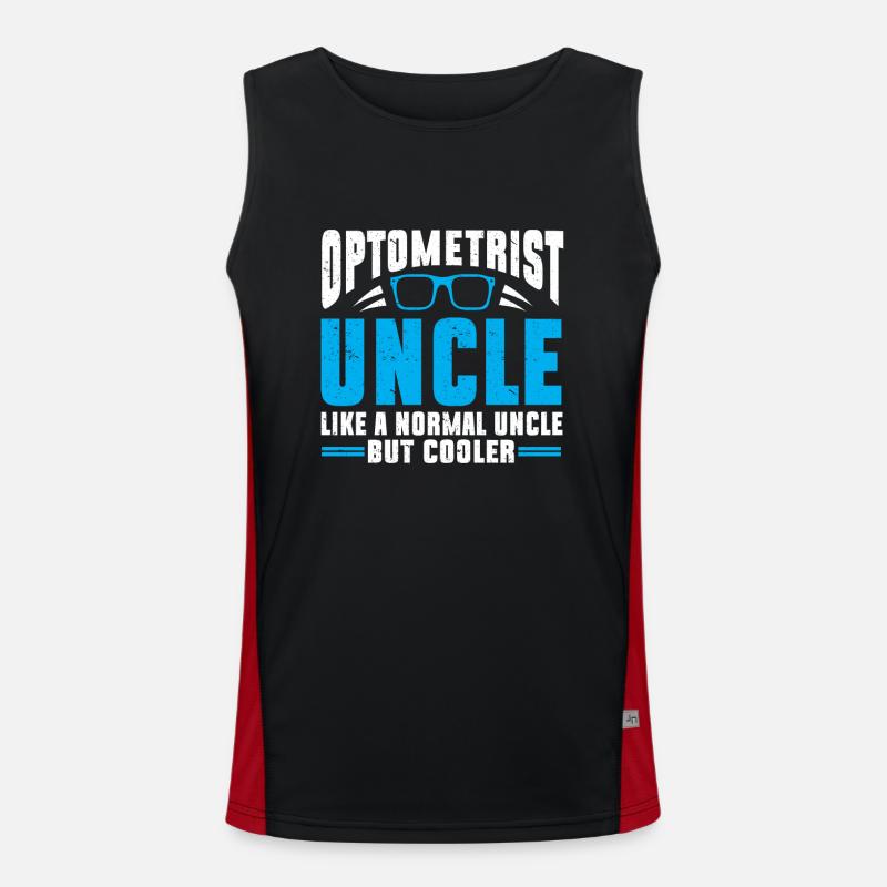 Optometrist Optiker Optometrie Funktionelles Kontrast-Tank Top für Männer 
