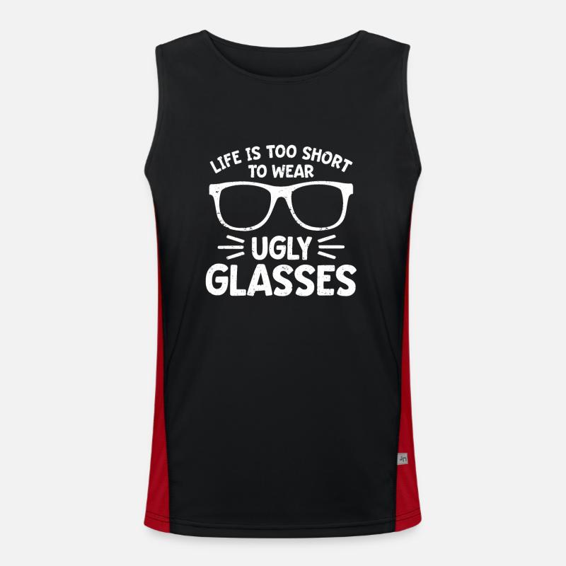 Optometrist Optiker Optometrie Funktionelles Kontrast-Tank Top für Männer 