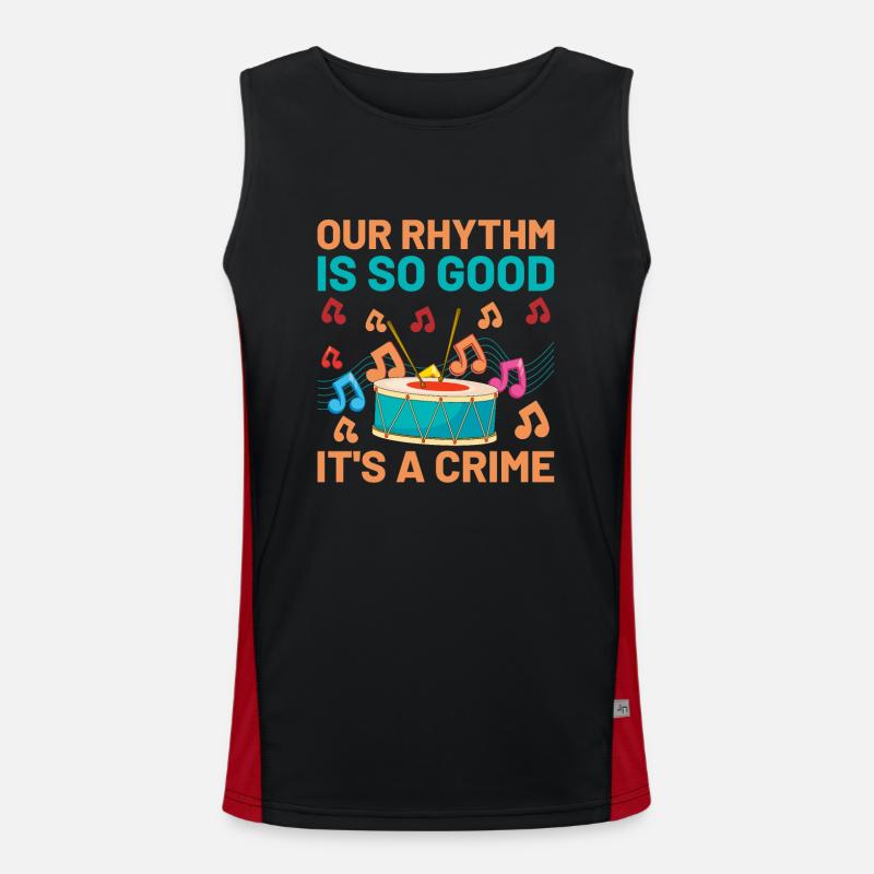 Drum Corps Marching Band Drum Corp Music Percussio Funktionelles Kontrast-Tank Top für Männer 