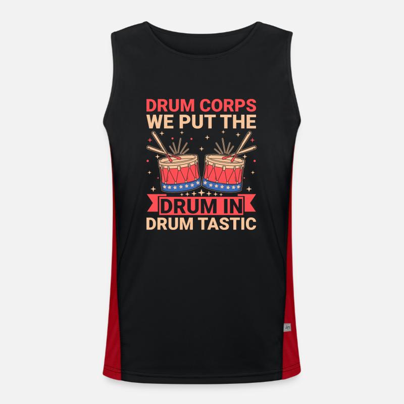 Drum Corps Marching Band Drum Corp Music Percussio Funktionelles Kontrast-Tank Top für Männer 