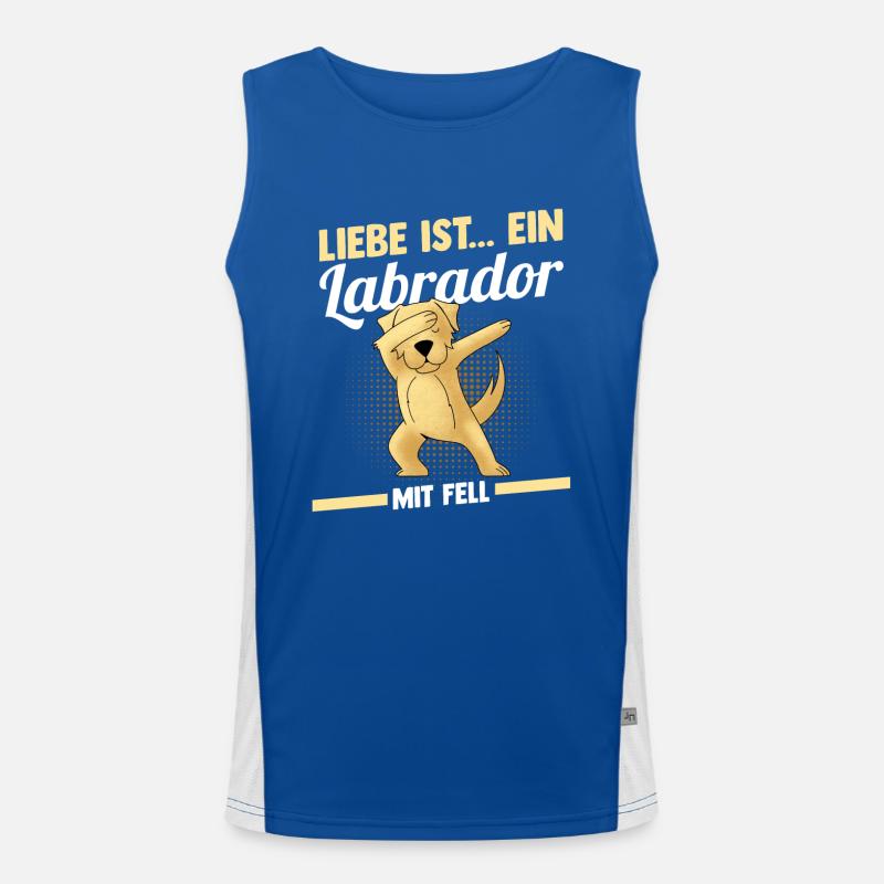 Hund Labrador Funktionelles Kontrast-Tank Top für Männer 