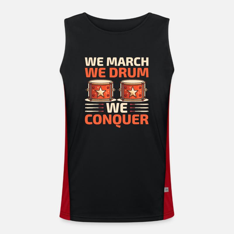 Drum Corps Marching Band Drum Corp Musik Percussio Funktionelles Kontrast-Tank Top für Männer 