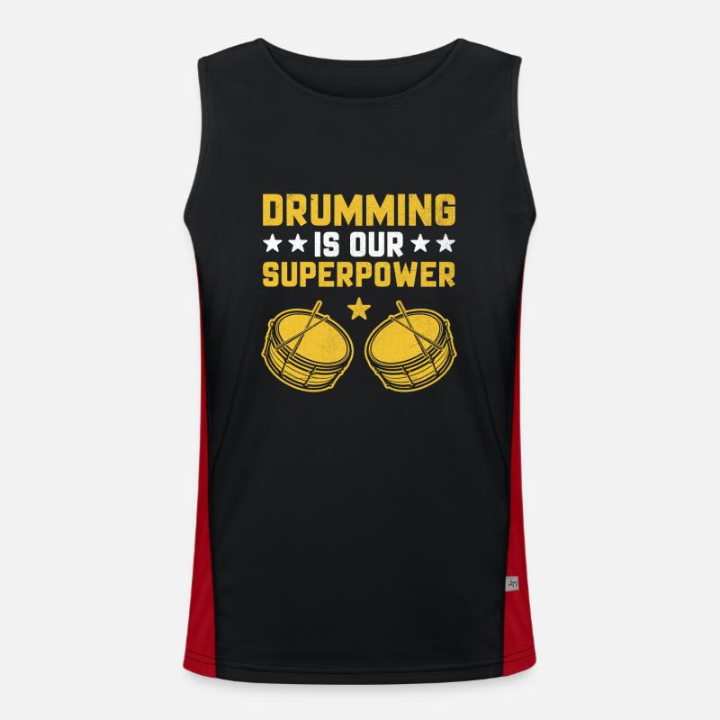 Drum Corps Marching Band Drum Corp Music Percussio Men's Functional Contrast Tank Top 