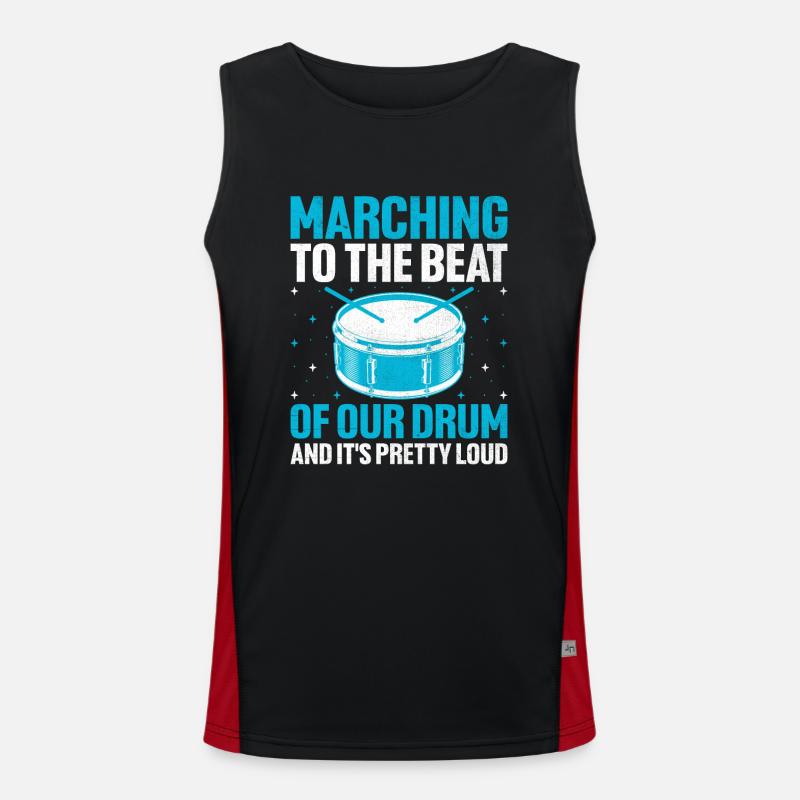 Drum Corps Marching Band Drum Corp Music Percussio Men's Functional Contrast Tank Top 