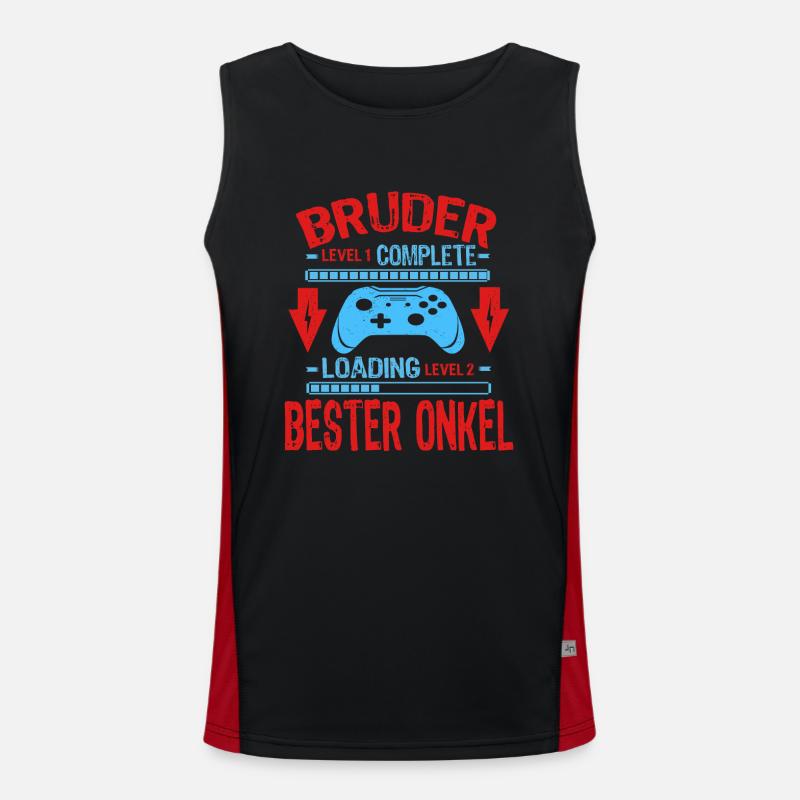 Bruder Level Complete Werdender Onkel Loading Funktionelles Kontrast-Tank Top für Männer 