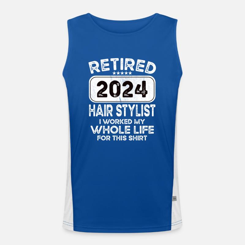 Coiffeur retraité 2024 Débardeur respirant contrasté Homme 