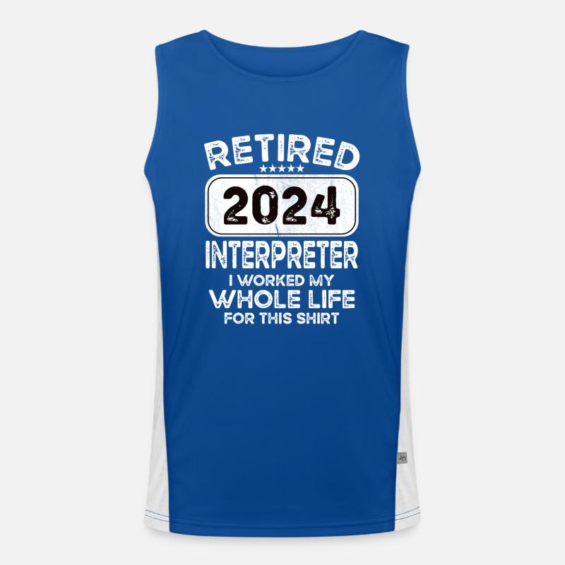 Interprète retraité 2024 Débardeur respirant contrasté Homme 