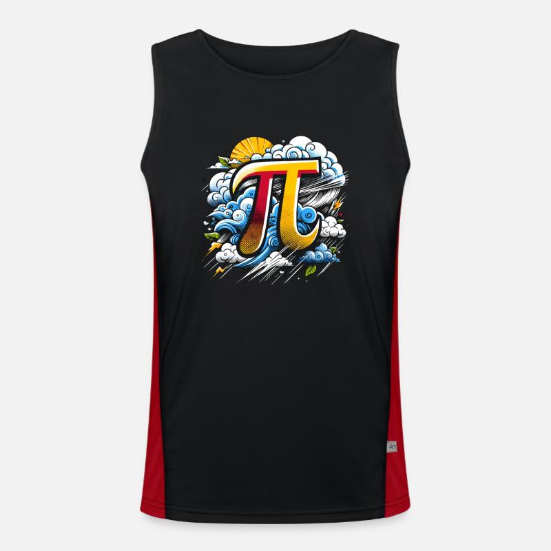 Funny Pi Day 2024 3,14 Pi Number Symbol Math Funktionelles Kontrast-Tank Top für Männer 