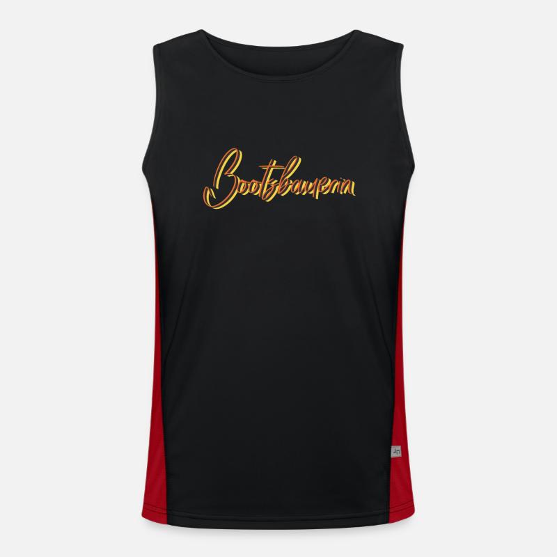 Schiffbauer Abschluss-Geschenk Bootsbauerin Funktionelles Kontrast-Tank Top für Männer 