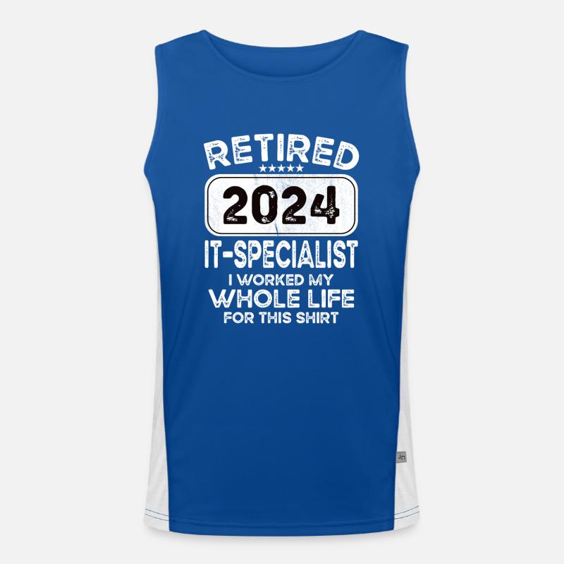 Informaticien à la retraite 2024 Débardeur respirant contrasté Homme 