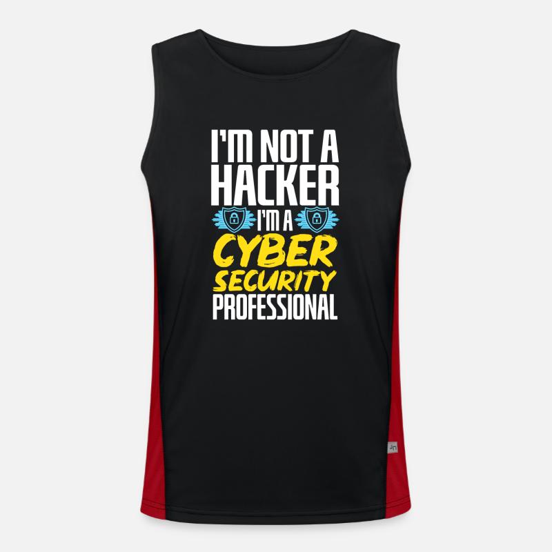 Cybersecurity Hacker IT-Sicherheit Funktionelles Kontrast-Tank Top für Männer 