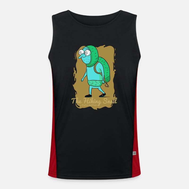 Der Wandernde Schnecke Funktionelles Kontrast-Tank Top für Männer 
