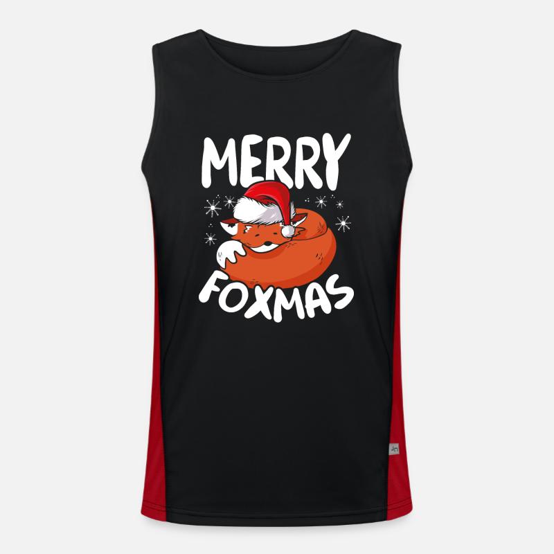 Cheerful foxes Men's Functional Contrast Tank Top 