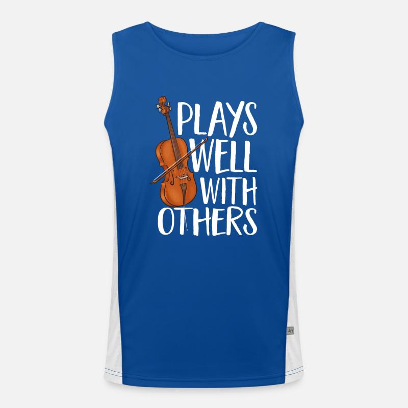Cellospieler Cellist Musiker Cello Funktionelles Kontrast-Tank Top für Männer 