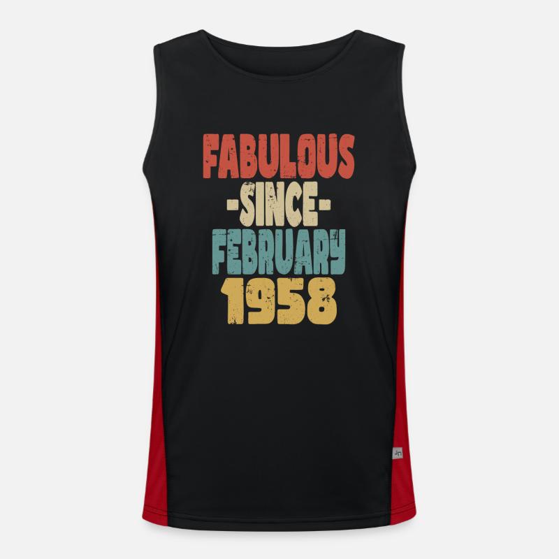 Fabuleux février 1958 Débardeur respirant contrasté Homme 