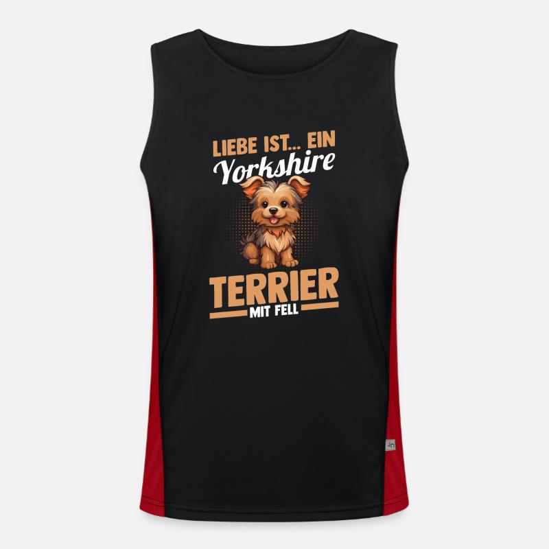 Hund Yorkshire Terrier Funktionelles Kontrast-Tank Top für Männer 