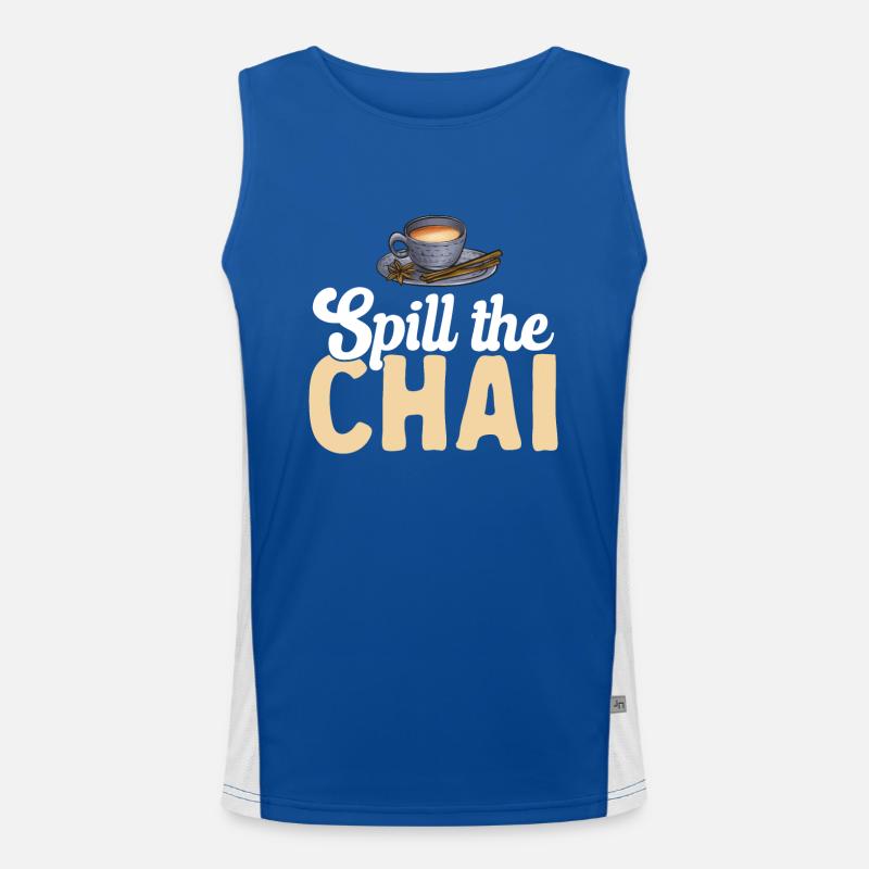 Chai Tee Masala Chai Funktionelles Kontrast-Tank Top für Männer 