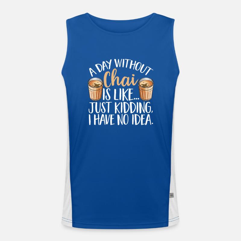 Chai Tee Masala Chai Funktionelles Kontrast-Tank Top für Männer 