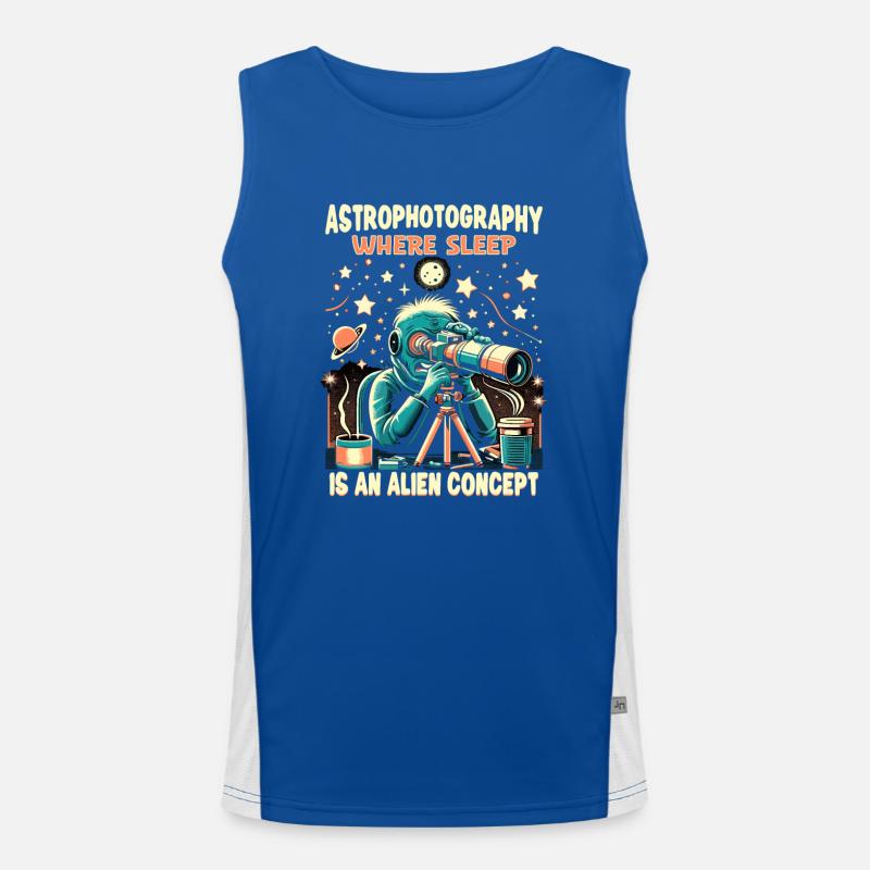 Astrophotography Astronomy Space Camera Men's Functional Contrast Tank Top 