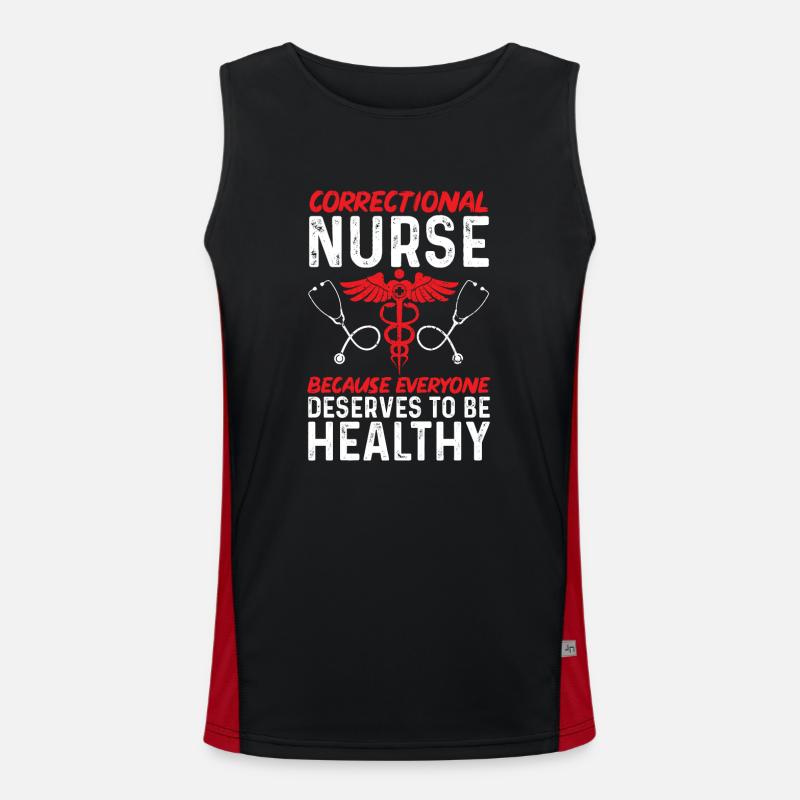 Nurse Penitentiary Prison Men's Functional Contrast Tank Top 