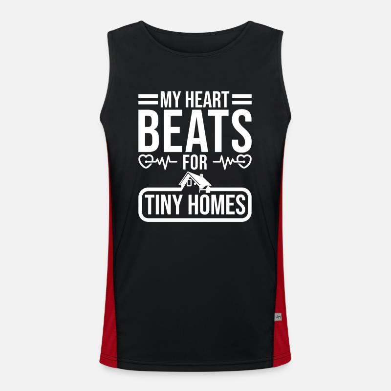 Tiny House and Tiny Home Design for Owners Men's Functional Contrast Tank Top 