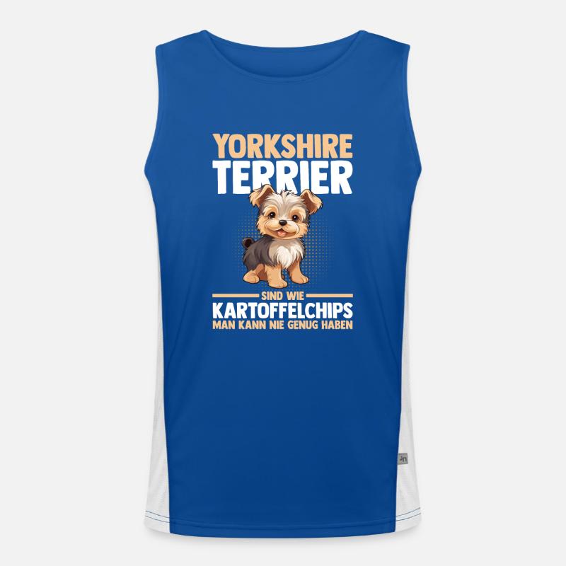 Hund Yorkshire Terrier Funktionelles Kontrast-Tank Top für Männer 