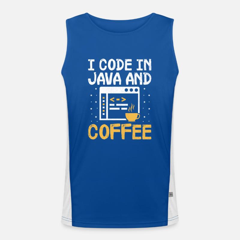 Kaffee-Codierung Programmierer Programmierer Entwickler Nerd Coff Funktionelles Kontrast-Tank Top für Männer 