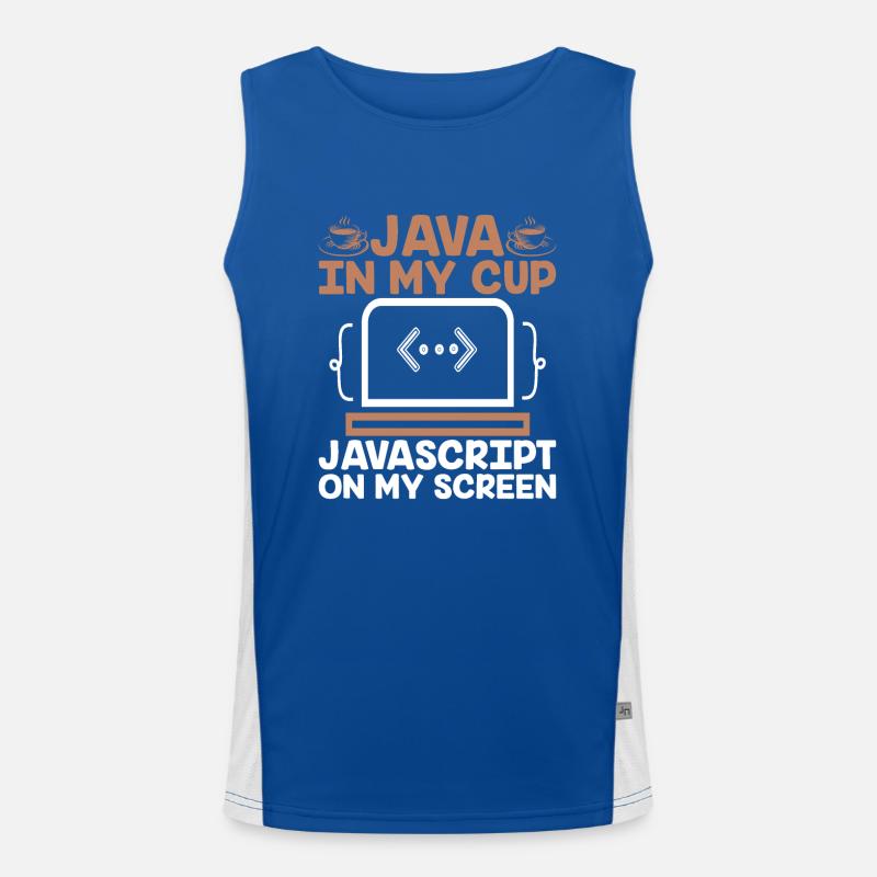 Kaffee-Codierung Programmierer Programmierer Entwickler Nerd Coff Funktionelles Kontrast-Tank Top für Männer 