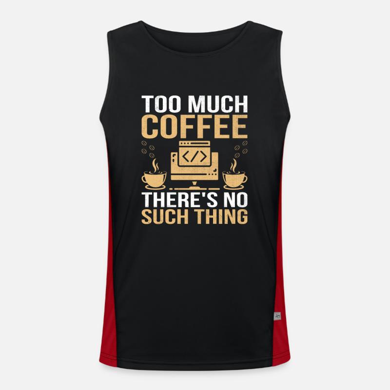 Kaffee-Codierung Programmierer Programmierer Entwickler Nerd Coff Funktionelles Kontrast-Tank Top für Männer 