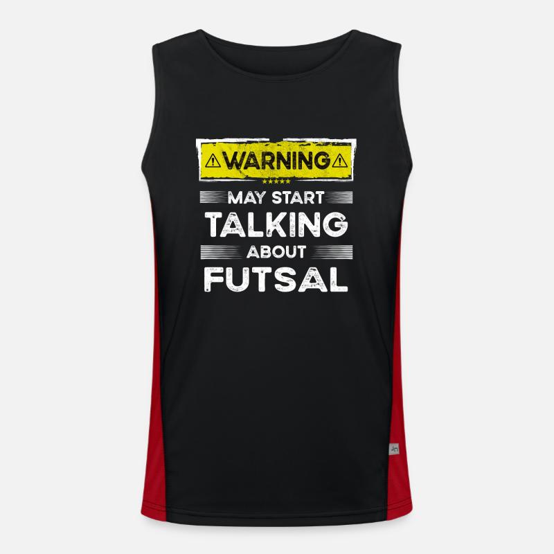 Talking about Futsal funny Funktionelles Kontrast-Tank Top für Männer 