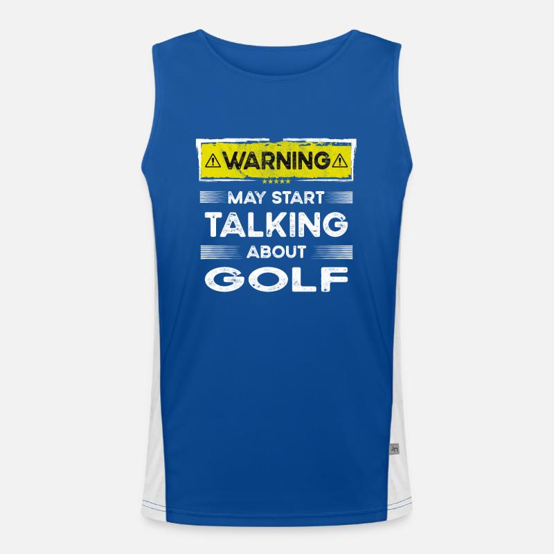 Talking about Golf funny Funktionelles Kontrast-Tank Top für Männer 