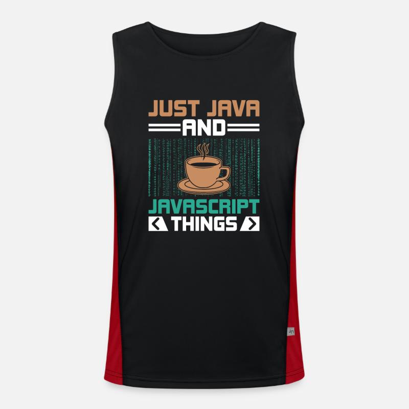 Kaffee-Codierung Programmierer Programmierer Entwickler Nerd Coff Funktionelles Kontrast-Tank Top für Männer 