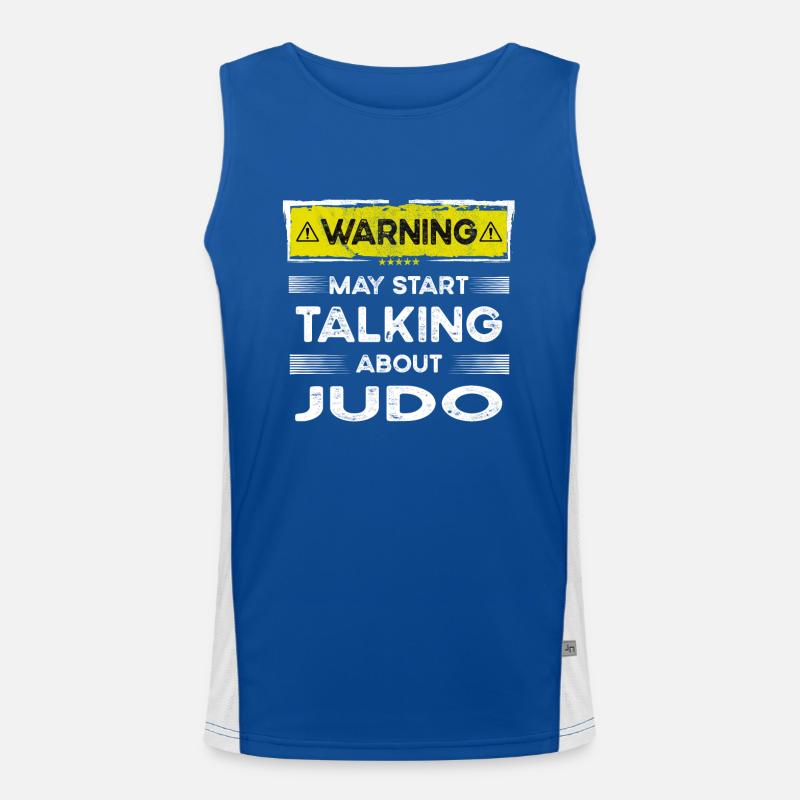 Talking about Judo funny Men's Functional Contrast Tank Top 