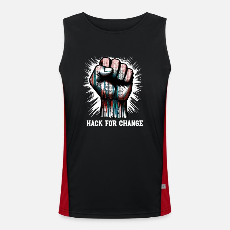 Ethical Hacking Analyst Ethical Cyber Security Men's Functional Contrast Tank Top 
