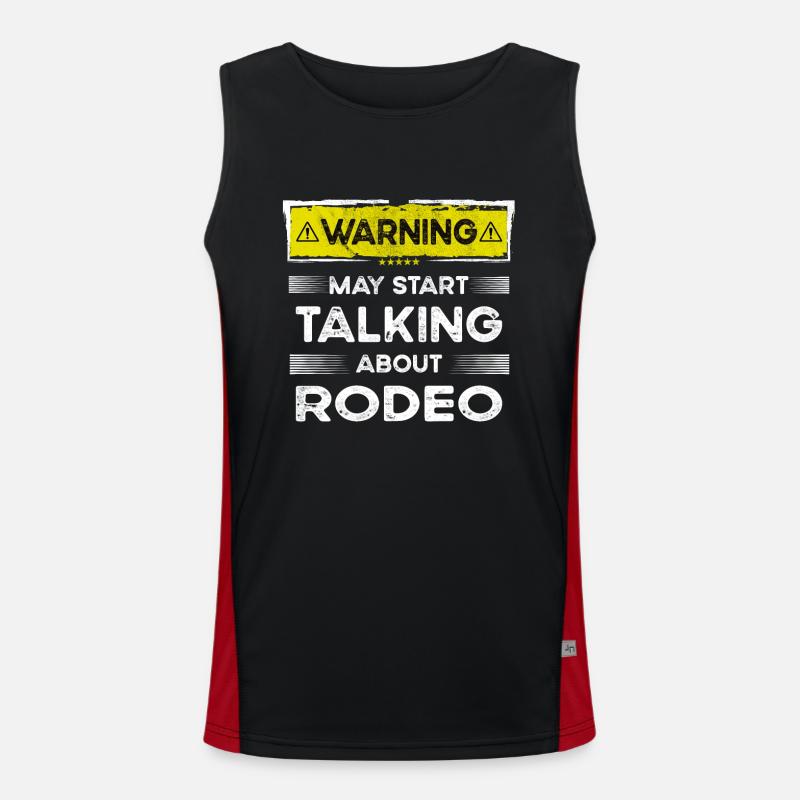 Talking about Rodeo funny Men's Functional Contrast Tank Top 