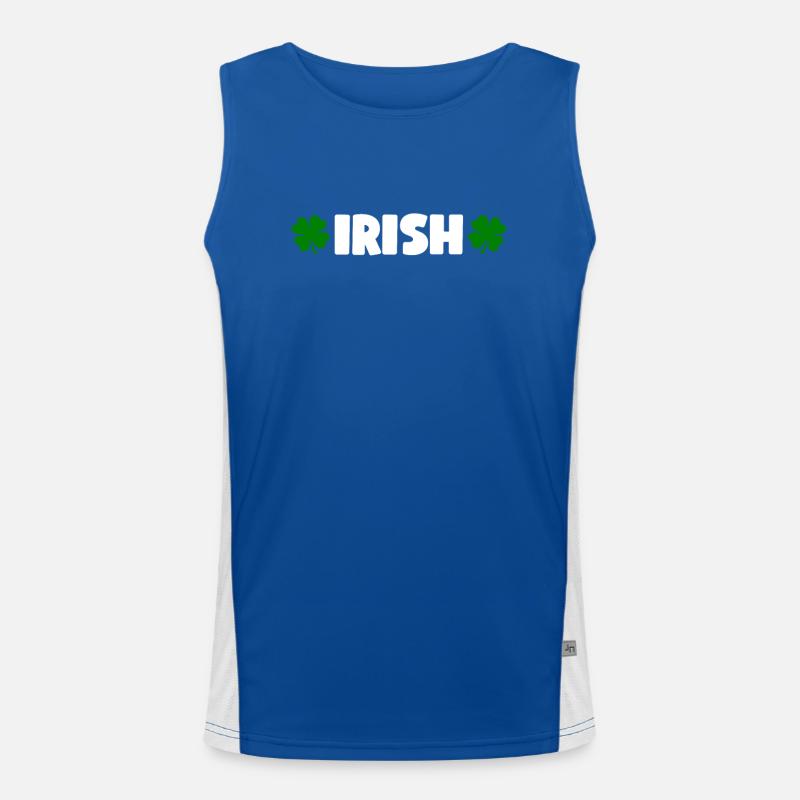 Accessoires de la Saint-Patrick Irlande Shamrock décoration Débardeur respirant contrasté Homme 