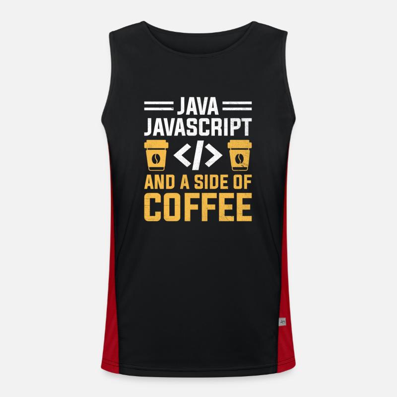 Coffee Coding Programmer Coder Developer Nerd Coff Men's Functional Contrast Tank Top 