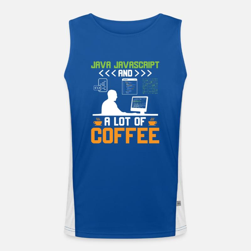 Kaffee-Codierung Programmierer Programmierer Entwickler Nerd Coff Funktionelles Kontrast-Tank Top für Männer 