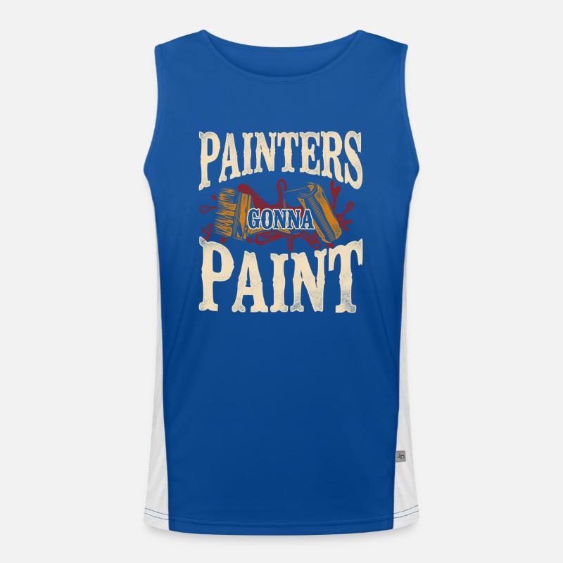 House Painter Decorator Pun Funktionelles Kontrast-Tank Top für Männer 