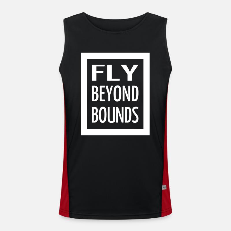 Self-Expression Freedom Adventures Fun - Men's Functional Contrast Tank Top - black/red
