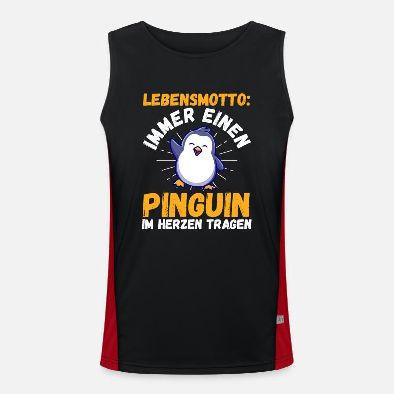 Süße Pinguin Funktionelles Kontrast-Tank Top für Männer 