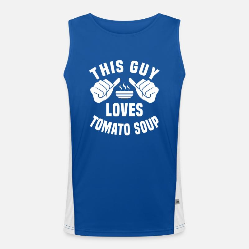 Drôle de dicton de soupe à la tomate Débardeur respirant contrasté Homme 