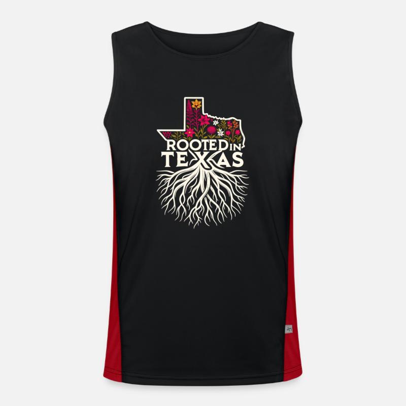 Texas Fleurs sauvages Saison Champs Fleurs Texas Débardeur respirant contrasté Homme 