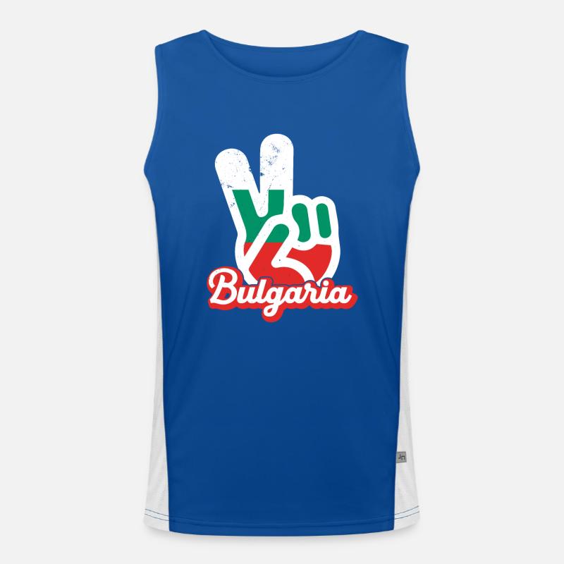Bulgarie Balkans Drapeau de vacances Sofia Bulgarie Débardeur respirant contrasté Homme 