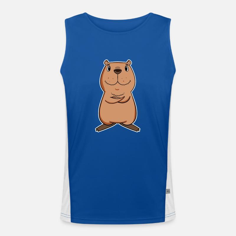 Capybara Funktionelles Kontrast-Tank Top für Männer 