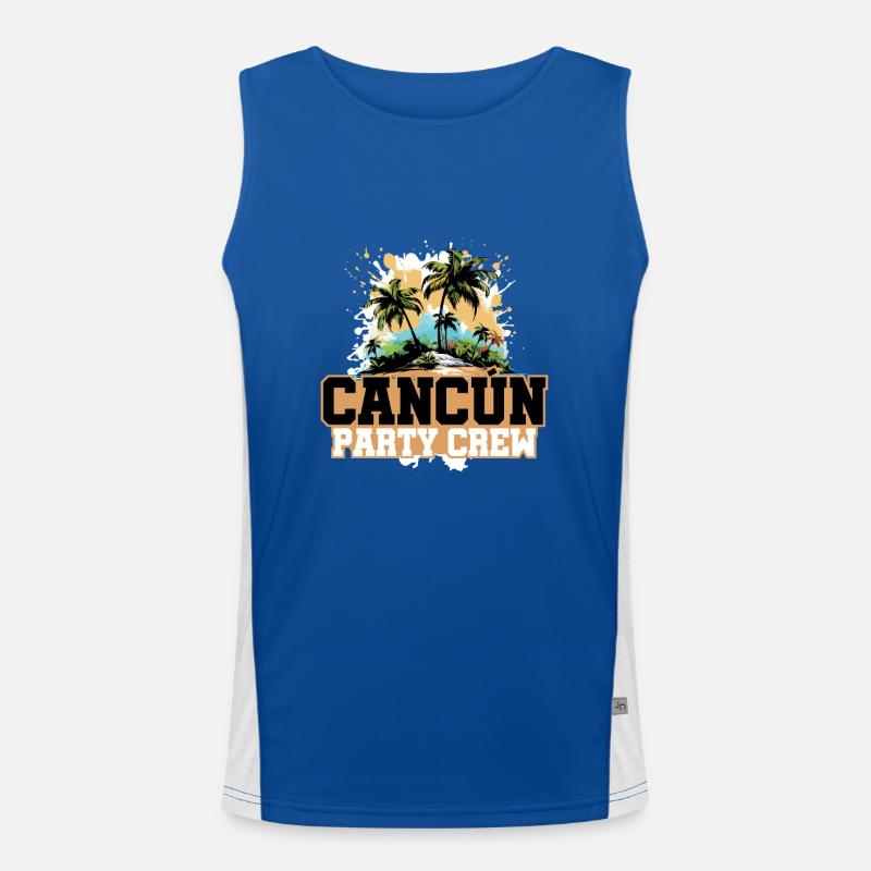 Cancun Party Crew Urlaub Funktionelles Kontrast-Tank Top für Männer 