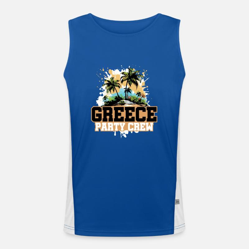 Grèce Party Crew Vacances Débardeur respirant contrasté Homme 