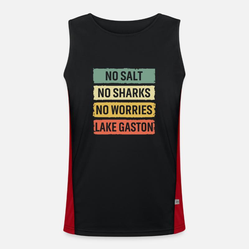 Pas de sel, pas de requins, pas de soucis, lac Gaston Débardeur respirant contrasté Homme 