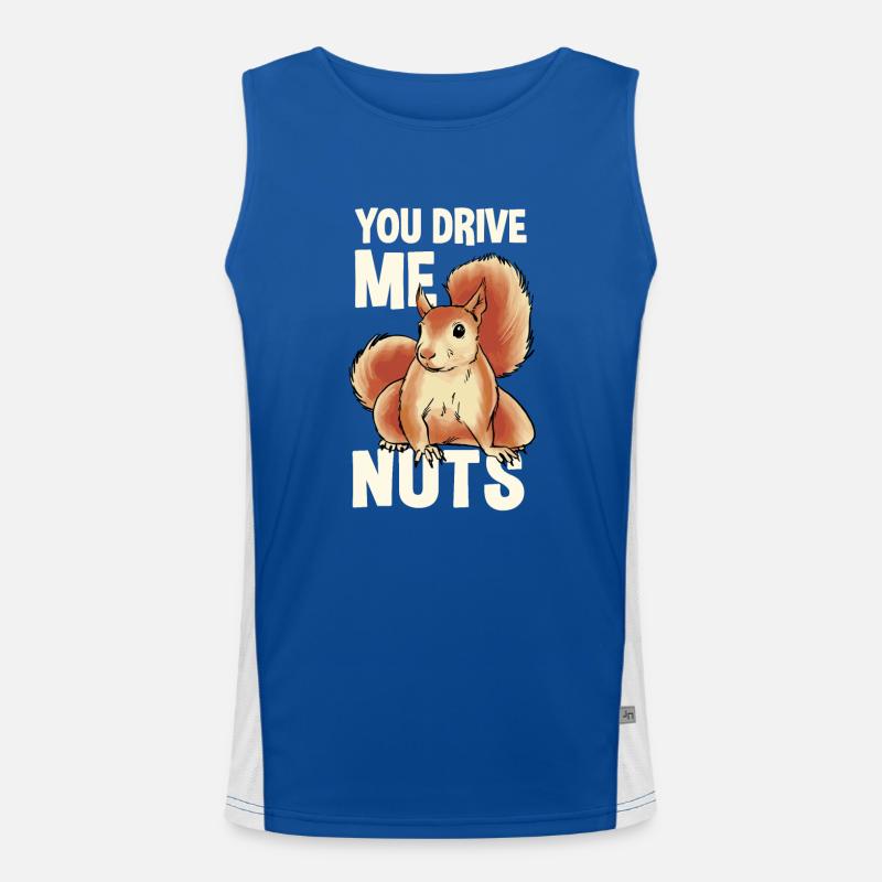 Squirrel Gift Idea Men's Functional Contrast Tank Top 